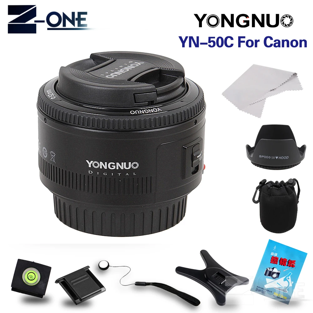 

YONGNUO YN 50mm Lens fixed focus lens EF 50mm F/1.8 AF/MF lense Large Aperture Auto Focus Lens For Canon DSLR Camera