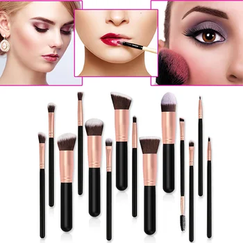 

14 Pcs Makeup Brush Soft Eye Shadow Contour Foundation Blush Beauty Tools for Women 789