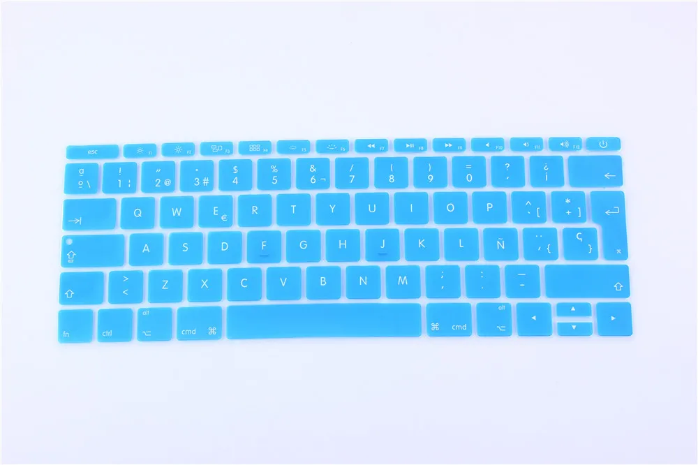 Силиконовая Защитная пленка для клавиатуры в испанском и Европейском стиле, Защитная пленка для Mac Book pro 13, не сенсорная панель, 12 разноцветных пленок для клавиатуры - Цвет: L