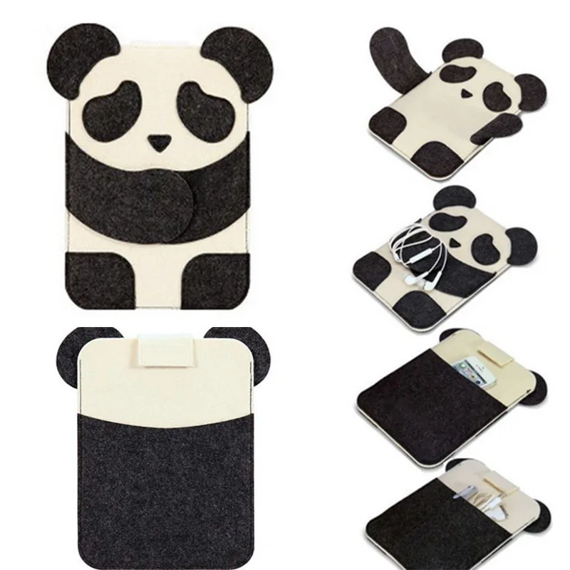Cartoon Panda Kids Gift Organizer laptop Bag Notebook Case 10,11,13, 14,15,15.6 inch For Tablet Macbook Air Pro Retina Utrlbook