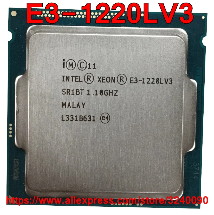 Оригинальный процессор Intel Xeon E3-1220LV3 1 10 ГГц 4 Мб 13 Вт двухъядерный E3 1220LV3 LGA1150