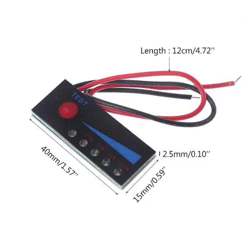 3.7V 2S-4S 18650 Lithium 12V Lead Acid Battery Capacity Indicator Power Tester