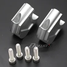 Mayitr 2PCS CNC Machining Handlebar Risers Bar Clamp Extend Adapter With Bolts for BMW F700GS F650GS F800GS F800R F800GT