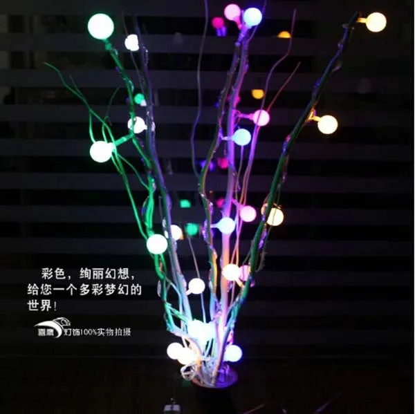 Luces LED de hadas 25 bolas de cerezo Luces LED árbol de Navidad Luces Navidad decoración de boda Luces Para fiesta Luces LED de hadas 25 bolas de cerezo Luces LED árbol de Navidad Luces Navidad decoración de boda Luces Para fiesta