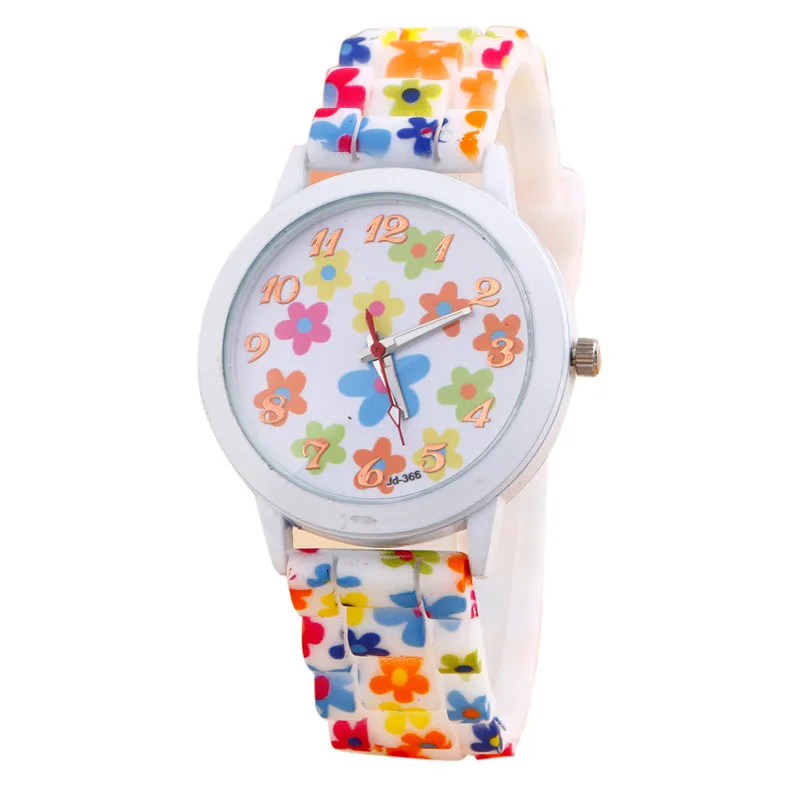 

Patterned Silicone Horloge Cadeau Women's Watches reloj de mujer Clock Cuckoo Fashion Geneva Brand Roman Numeral Kol Saati@50