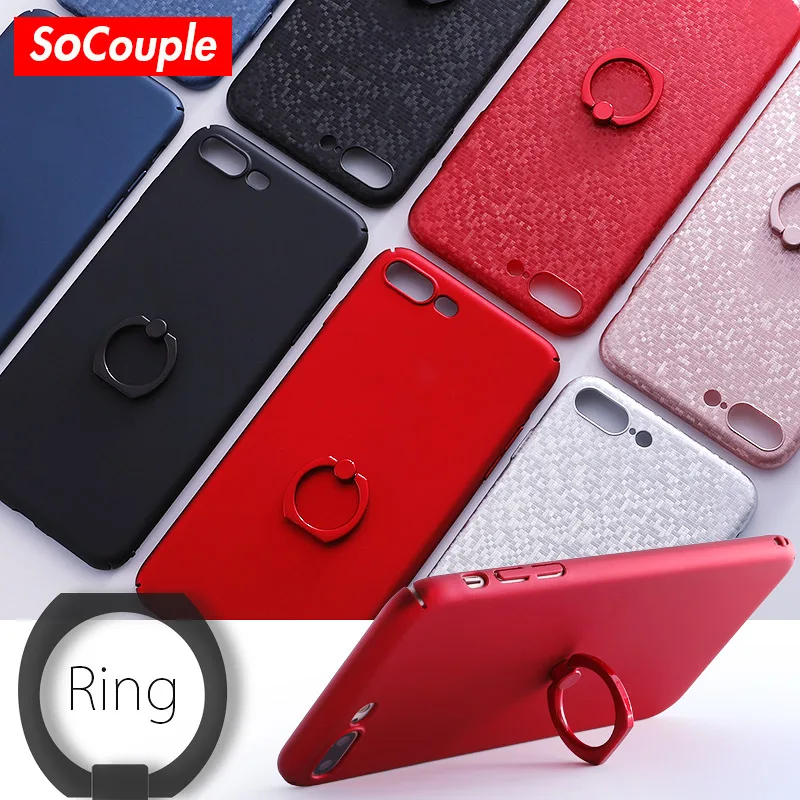 SoCouple чехол для телефона с кольцом для iphone 7, 6, 6 S, 8 plus, 8, 5, 5S, SE, жесткий матовый чехол из поликарбоната с кольцом-держателем для iphone X
