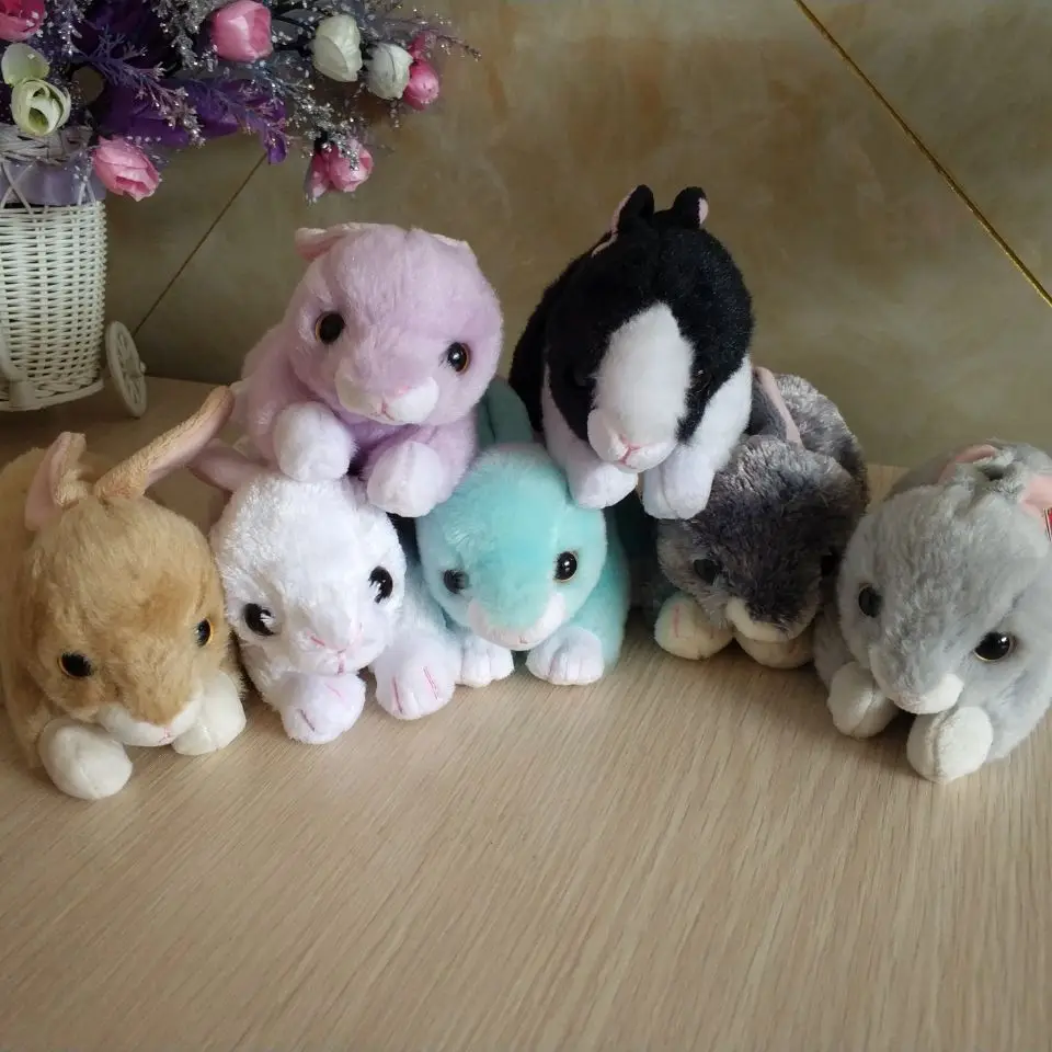 Lilac Nibbler checkers SMOKEY bunnie cotton rabbit white bunny TY BEANIE Babies 1PC 12CM Plush