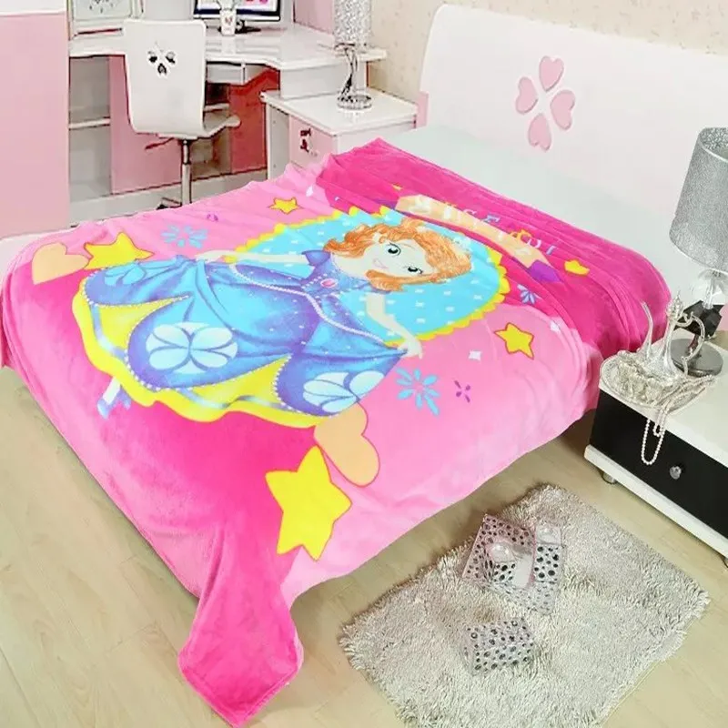 Mary Cat Home Textile Cartoon Blanket for Kids Gift Doraemon Stitch Coral Fleece Blanket Throw on Bed Sofa Boys 150*200cm Queeen