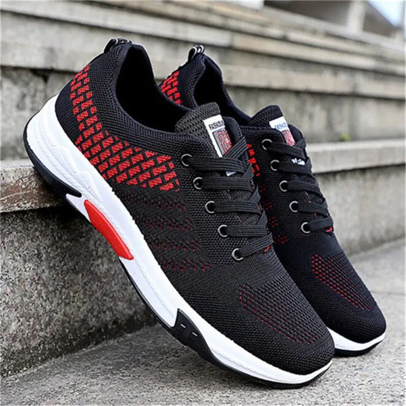

ELGEER Spring and autumn new mesh men's casual non-slip shoes fly spinning woven trend wild breathable sports shoes shoes