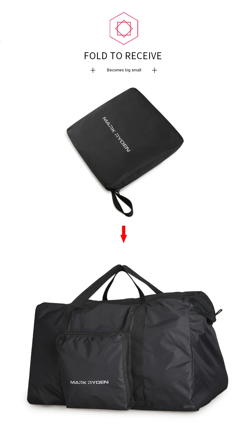 Mark Ryden модная Водонепроницаемая дорожная сумка Большая вместительная сумка мужская нейлоновая складная сумка унисекс для багажа дорожные сумки