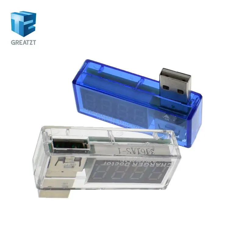 

1pcs Digital USB Mobile Power charging current voltage Tester Meter Mini USB charger doctor voltmeter ammeter Turn transparent