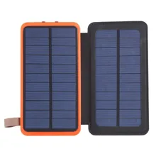

Solar Power Bank 30000mAh Waterproof Powerbank Charger Doubled Fold Portable Power Source With Camping Light For Mobile Phone