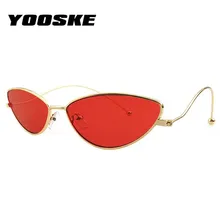 YOOSKE, кошачий глаз, солнцезащитные очки для мужчин и женщин, модный бренд, дизайнерская металлическая оправа, сексуальные Винтажные Солнцезащитные очки, UV400