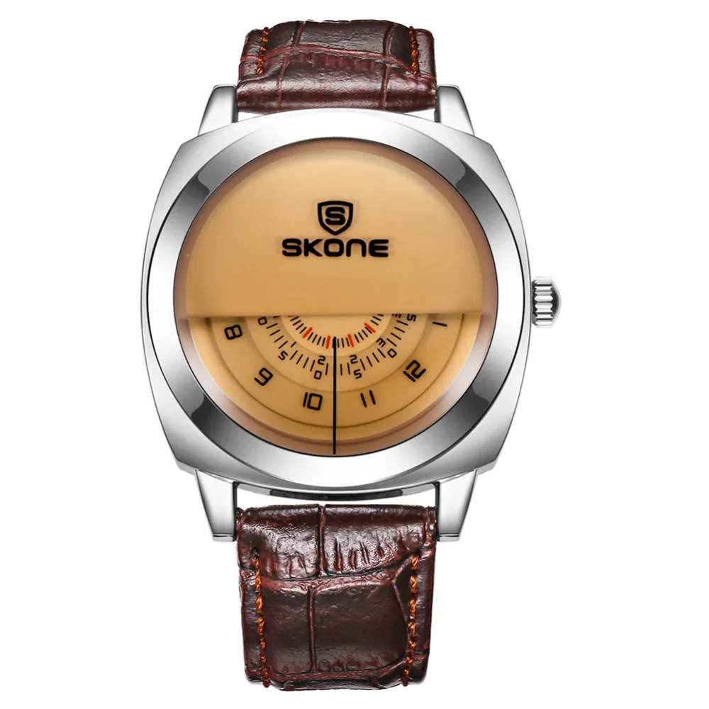 Бренд SKONE точные Уникальный специальный дизайн военные кожаные часы для мужчин и женщин спортивные часы модные часы Relogios