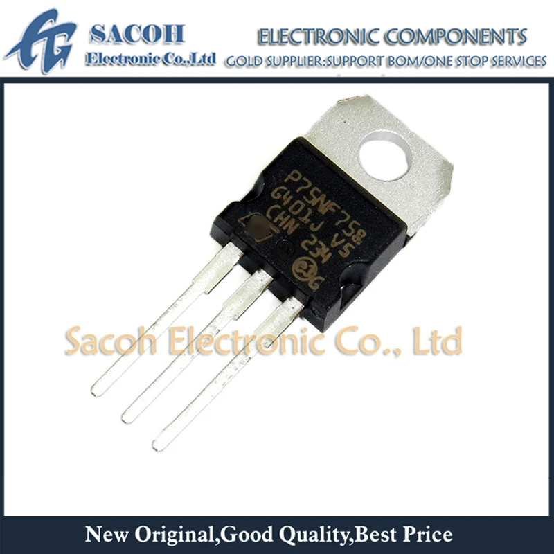 

New Original 10Pcs/Lot STP75NF75 P75NF75 P75NF75& P75NF75A 75N75 TO-220 80A 75V Power MOSFET