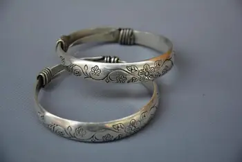

Rare Qing Dynasty Silver bracelet,#05, a pair, free shipping