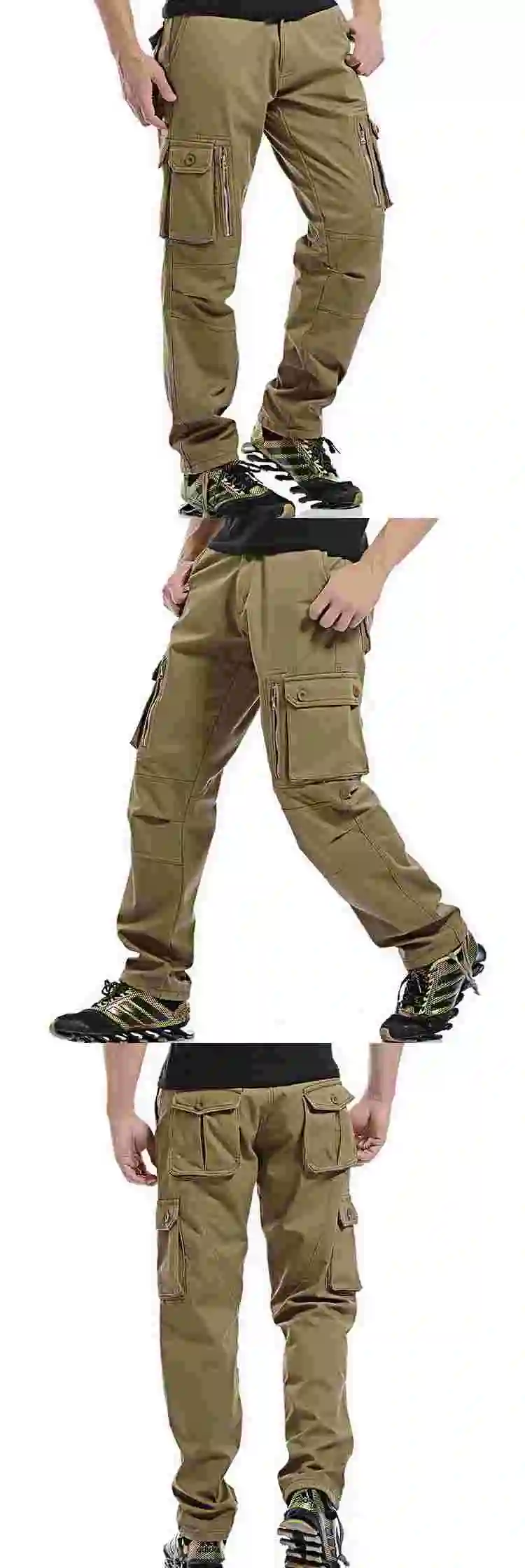 MIXCUBIC армейские тактические теплые бархатные брюки с несколькими карманами, теплые утолщенные армейские зеленые брюки-карго, мужские большие размеры 28-40