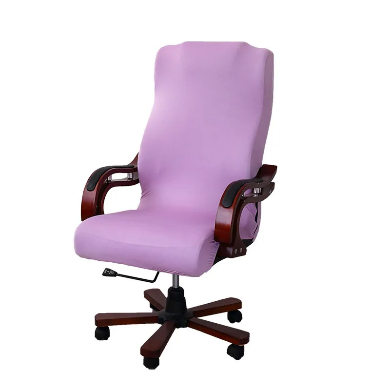 Растягивающиеся чехлы на сиденья для компьютерных стульев из полиэстера и эластичной ткани, чехлы для офисных стульев, вращающиеся подтяжки, чехлы на стулья размера плюс