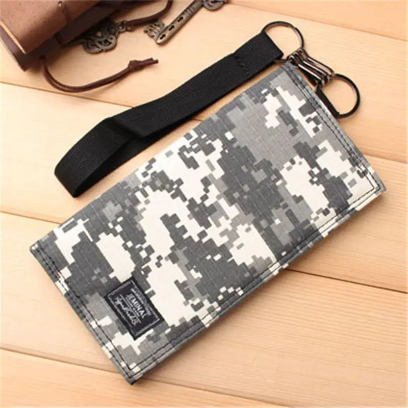 

Men Long Wallet Casual Men Wallets Fashion Cards Students Purse Leisure Camouflage Canvas Money Bag Wallet Female Male Korean