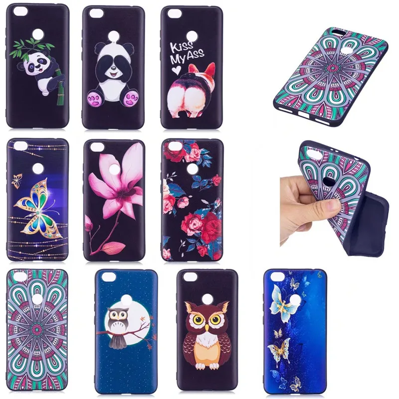 For xiaomi Mi6 Case Silicone 3D Cartoon Butterfly Panda Phone Cases Redmi Note 4X Soft TPU Back Cover redmi 5A |