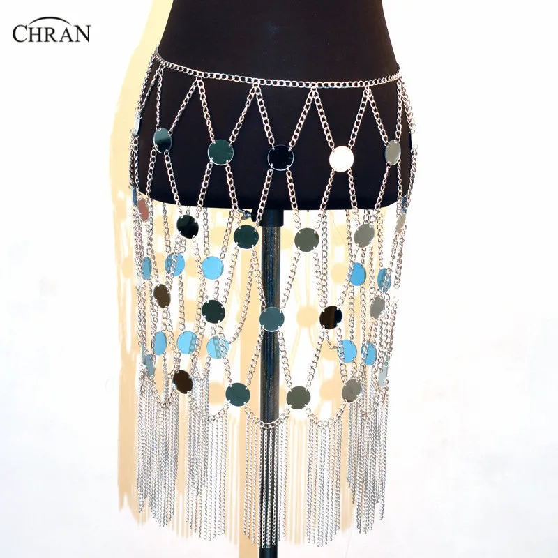 Chran Mirror Perspex EDC юбка наряд ожерелье для дискотеки бандо Bralette сексуальная