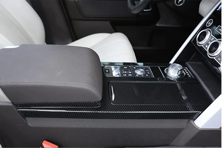Выхлопной трубы из углеродного волокна для Land Rover Discovery 5 LR5 l462 ABS хромированный центральной консоли Защитная панель накладка для вагонетки с противовесом