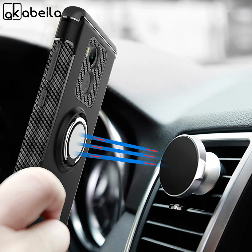 

AKABEILA Case For Xiaomi Redmi 4A Cover Finger Ring Car Magnet Matte Protector For Xiaomi Redmi4A Redmi 4 A Kicksatnd Shell Skin