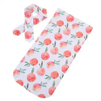 

Newborn Infant Baby fruit Swaddle Blanket Baby Sleeping Swaddle Muslin Wrap +Headband 2017 new