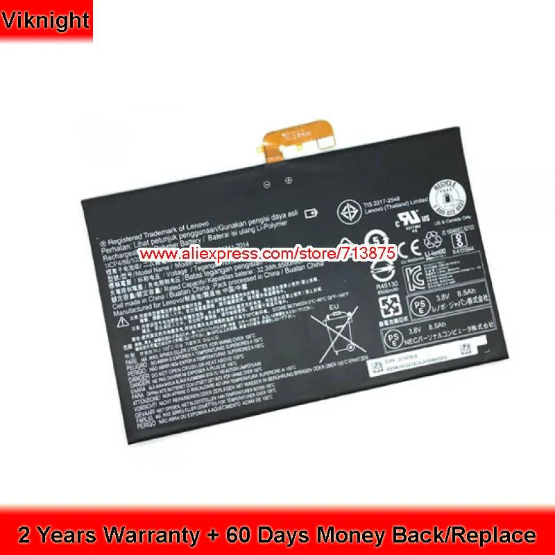 

Genuine 3.8V 8500mAh L15C2P31 Battery For Lenovo YOGA BOOK YB1-X91F SB18C04740 1ICP4/86/103-2