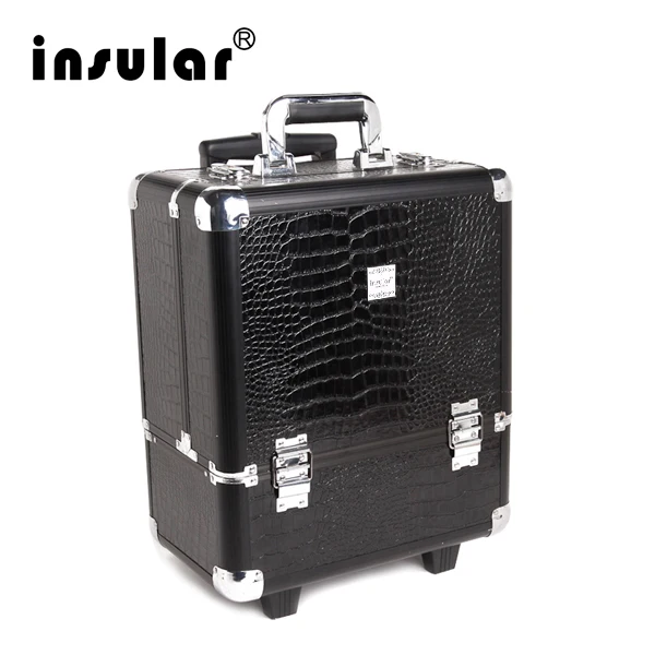 

Professional Aluminum Makeup Trolley Case With Padlock Aluminum Cosmetic Case