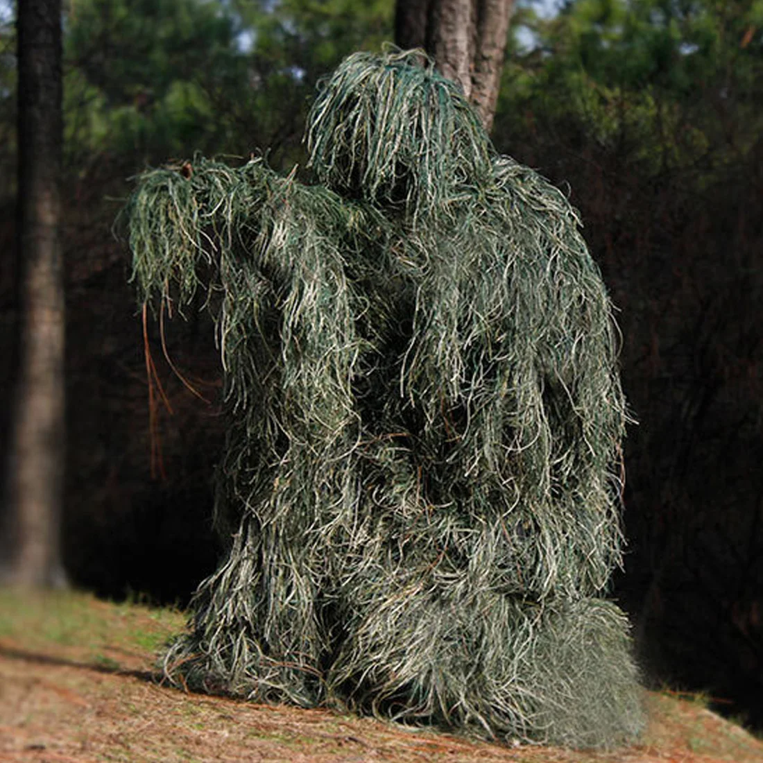 Регулируемый размер унисекс камуфляжные костюмы лесной одежды Ghillie костюм для охоты армейский Военный Тактический снайперский набор комплектов