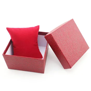 

Fashion Girl's Present Gift Box Case Earrings Bracelet Bangle Jewelry Watch Box Red Litchi Textured