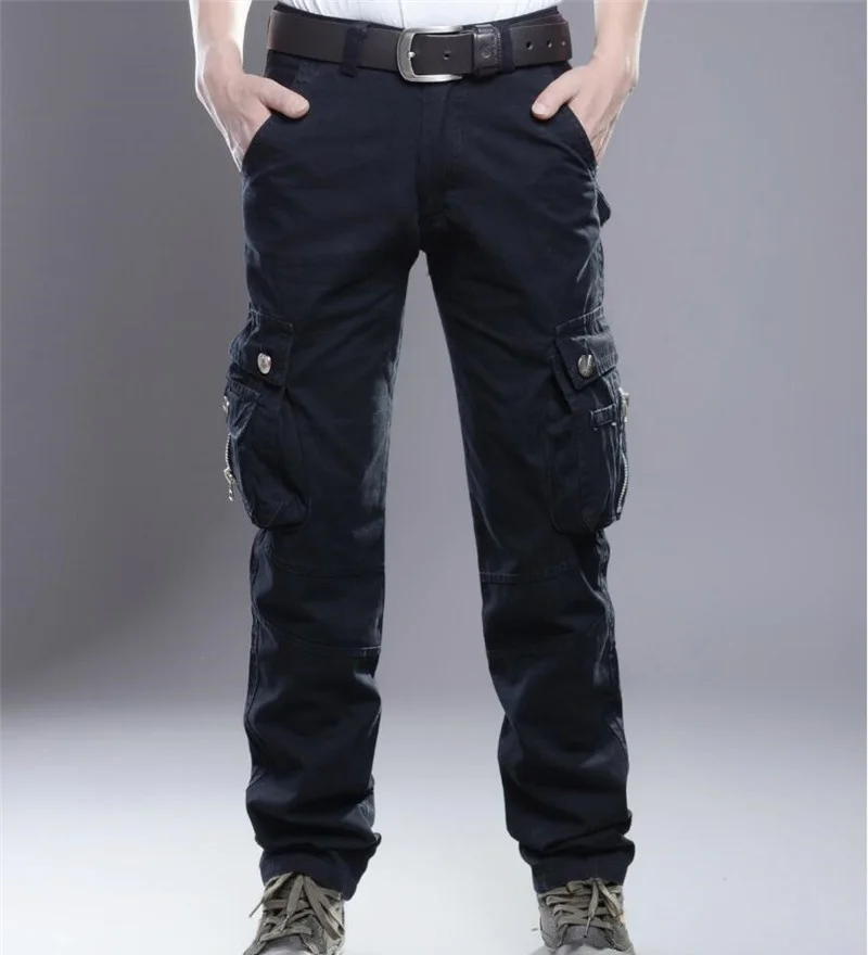 Plus Size Mens Military Cargo Pants Men Multi pockets Baggy Tactical