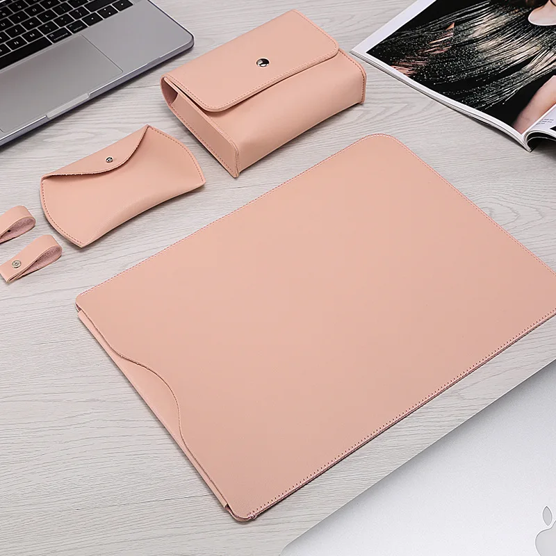 

PU Leather Laptop Sleeve Bag for Macbook Air Pro Retina 11 12 13 15 Notebook Bags Cover Pouch Case for Xiaomi Air 13 Pro 15.6