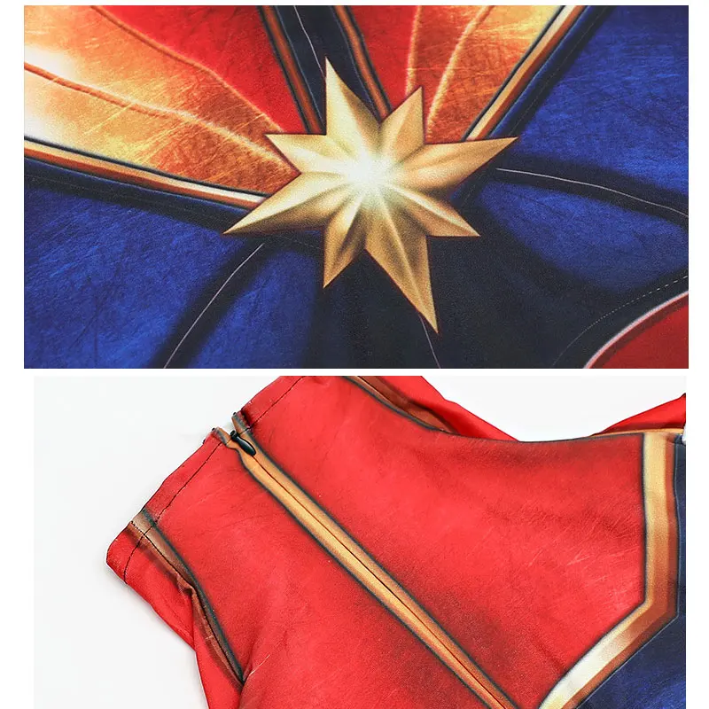 2019 нуэвос Ниньос сорпреса Капитан Marvel косплей disfraces los Vengadores 4 COS Топ y pantalones ropa diaria