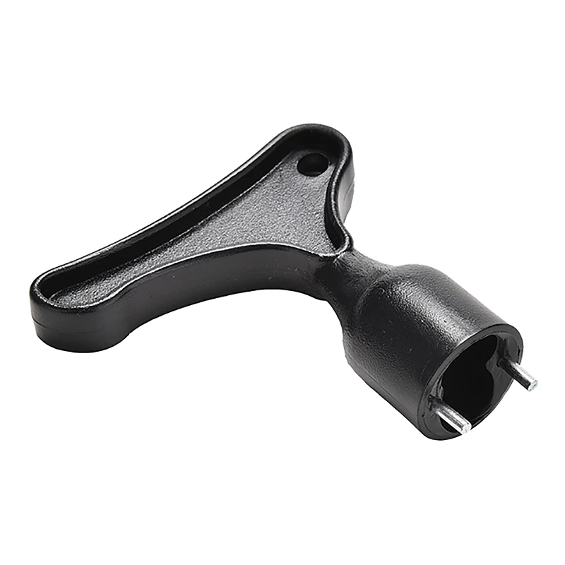 

Golf Spike Wrench Gearless Type Black Plastic Grip Golf Shoes Spike Wrench With Long Strop