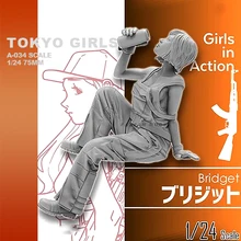 1/24 Resin Kits Tokyo Beauty Girl Soldier Series Resin Soldier (75mm) self-assembled A-034