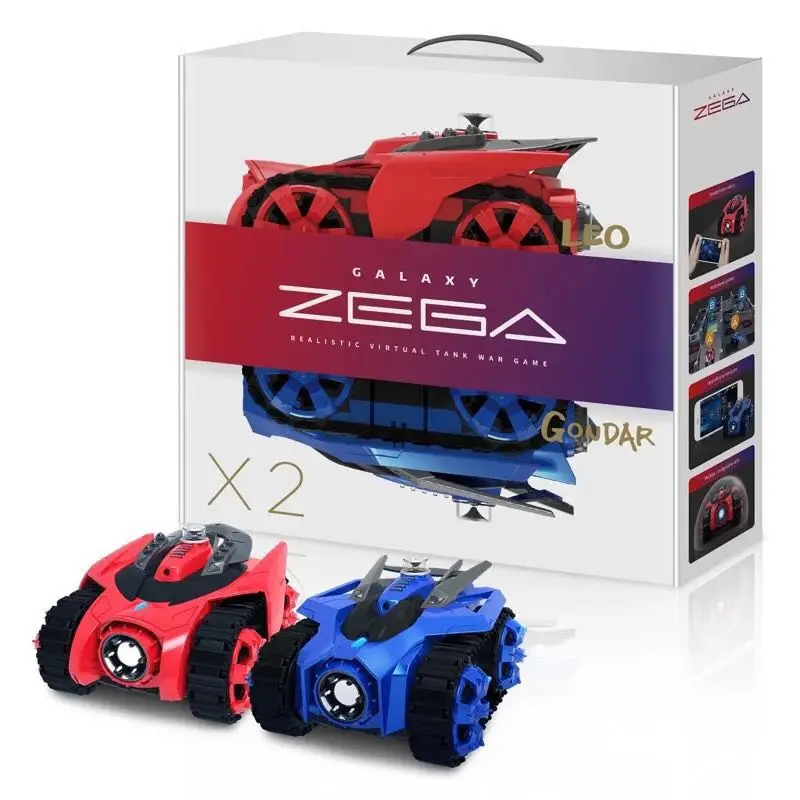 Galaxy ZEGA 2 In 1 RC Tank Fighting RC Car bluetooth Smart Remote Control with Phone Virtual Battle Games Boys Gift