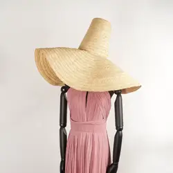 01904-hh7336 2019 лето ручной работы рафия модель шоу campaniform ветер пляжный навес леди Защита от Солнца кепки для женщин для отдыха шляпа