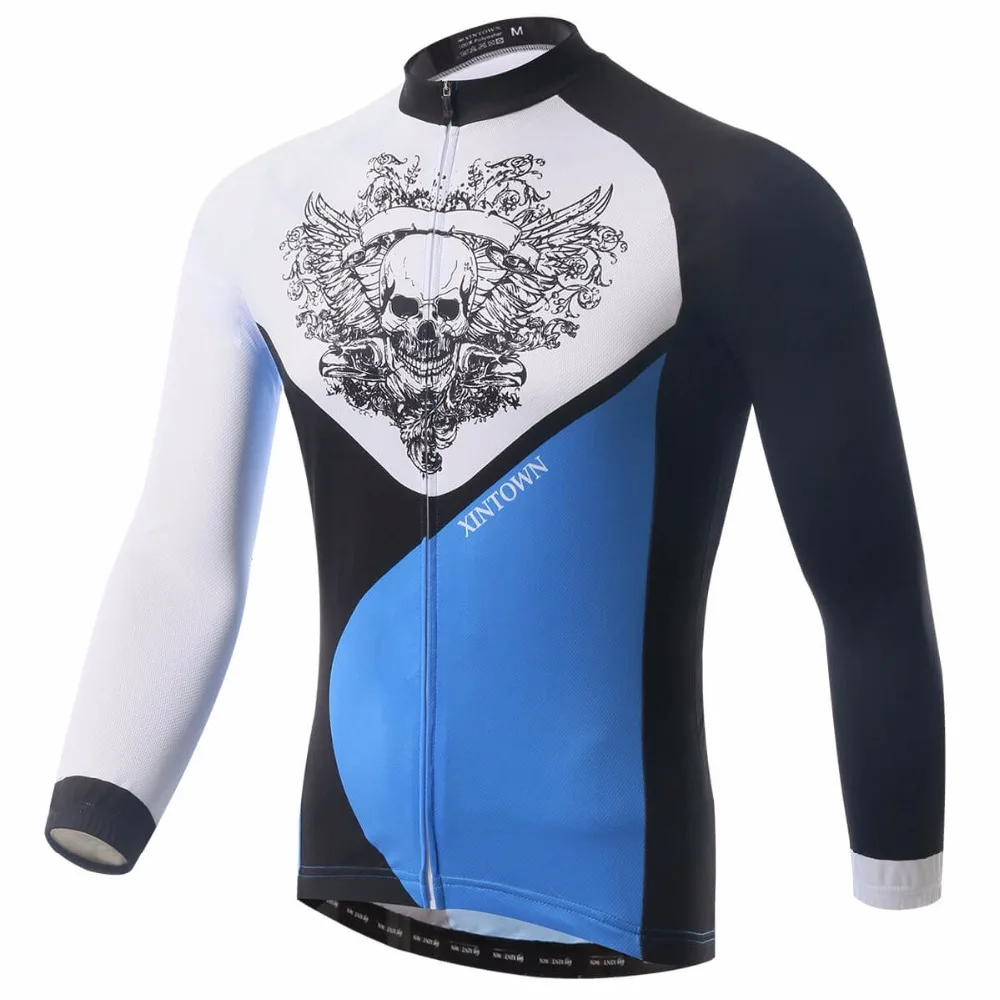 

XINTOWN Windproof Long Sleeve Cycling Jersey Spring Autumn Long Sleeves MTB Road Wear Chute Board Running Cycling Clothing