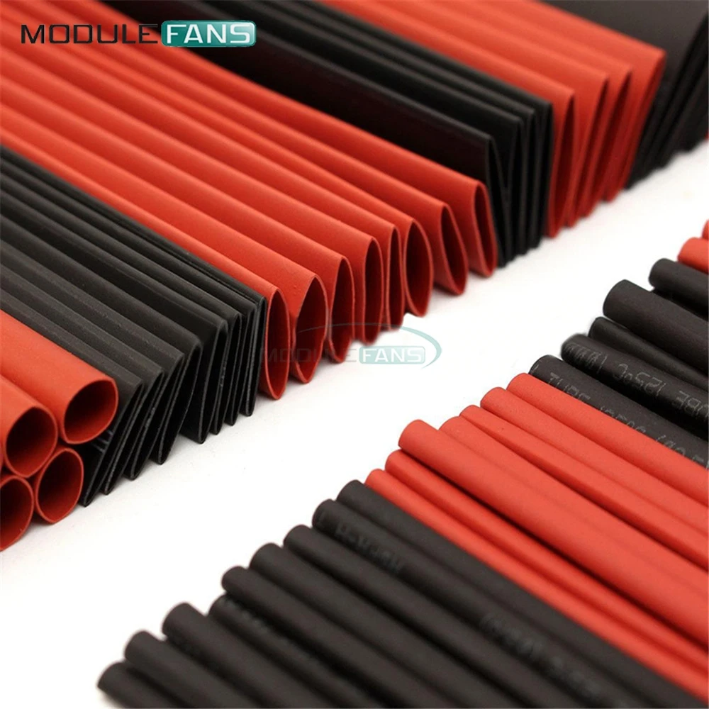 127pcs Polyolefin Heat Shrink Tubing Cable Tube Sleeving Kit Wrap Wire Set PE Heat Shrink Tubing Set Cable Sleeves heat shrink tubing