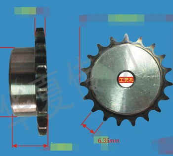 

5Pieces/Lot Diameter:23mm 25H 45steel 10teeth Precision Sprocket Chain Wheel --Pitch: 6.35MM Hole d:6mm