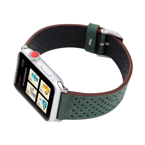 retro green Ремешок для наручных часов Apple watch, ремешок 42 мм, 38 мм и нержавеющая сталь металлический корпус наручных часов iwatch серии 3/2/1 браслет дышащая обувь из натуральной кожи в винтажном стиле; ремешок с металлической пряжкой - Цвет ремешка: retro green