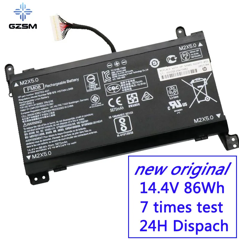 

GZSM laptop battery FM08 for HP HQ-TRE 922976-855 TPN-Q195 Omen 17-an014ng 922752-421 922753-421 HSTNN-LB8A battery for laptop