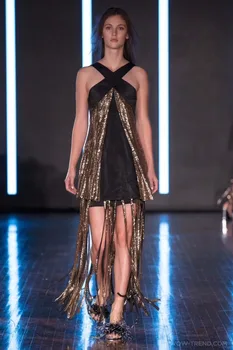 

Top Quality Celebrity V-neck Bright Beading Rayon Long Bandage Dress Elegant Cocktail Party Dress