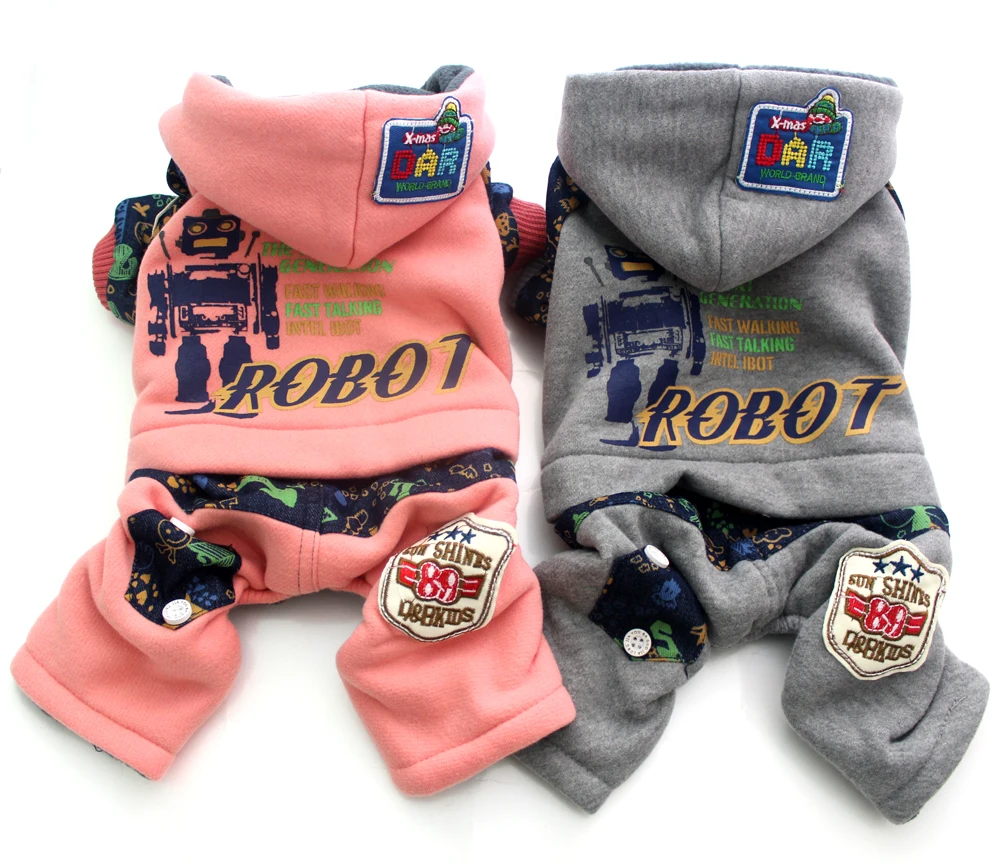 

Dog Cat warm Coat Jacket Hoody Cat Puppy Jumpsuit Robot Winter Clothes