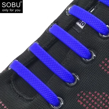

SOBU Brand High Quality Elastic Silicone Shoelaces 16pcs/lot No Tie Shoelace Suitable For All Kinds Of Shoes