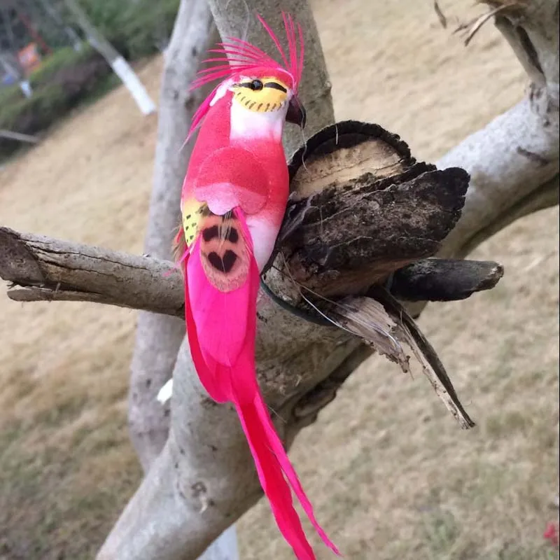 

12*4*2.5CM,2PCS Fake Decorative Parrot Artificial Foam Feathers Mini Bird,Birds Home Decor,DIY Decoration For Wedding,Christmas