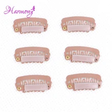 Harmony Plus Hair100pcs 2,3 см 6 зубцов оснастки заколки для волос для наращивания U форма парик зажимы инструмент 6 цветов
