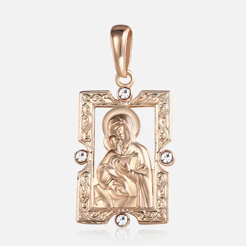 Blessed Virgin Mary Pendant Necklace For Women Men 585 Rose Gold Necklace Fashion Jewelry Wholesale Gifts 50.5cm GP192